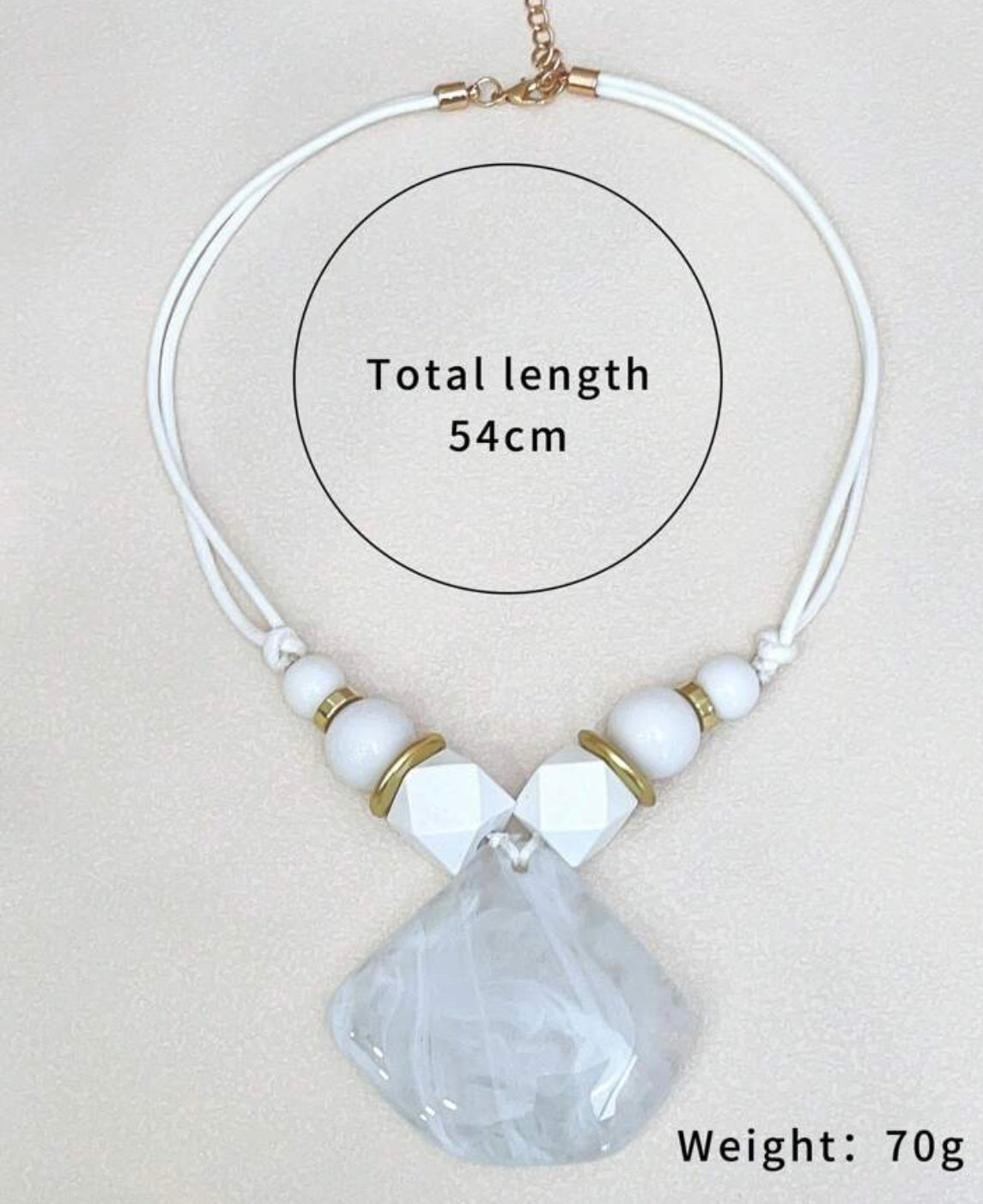 The White stone necklace