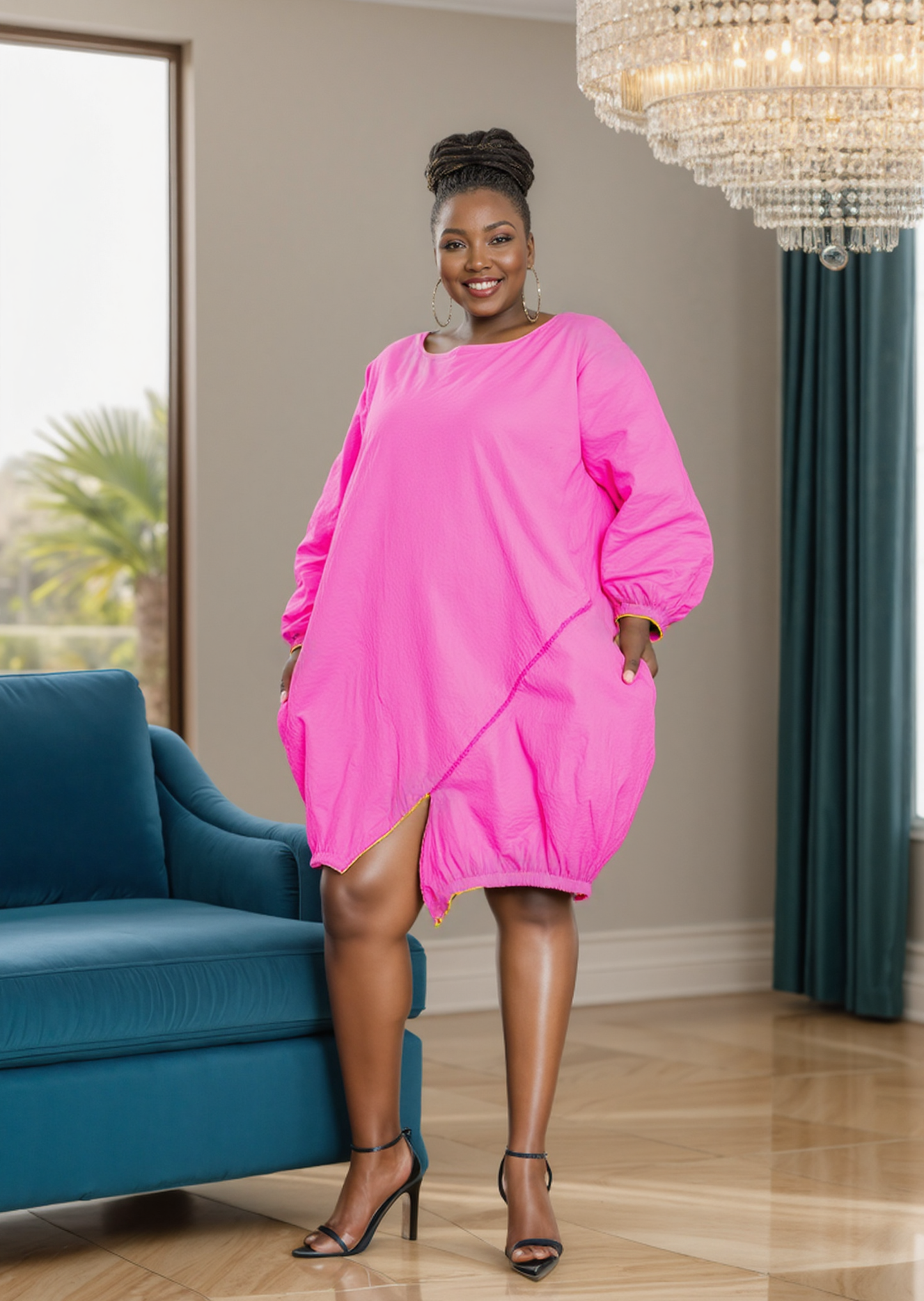 Zip Dress with Headwrap | Sizes 4–24 | Aspen Hill Fashions”