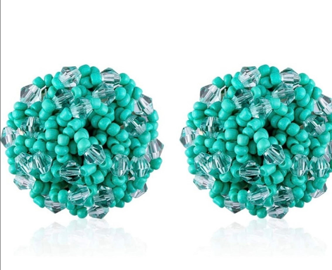 Turquoise studded earrings