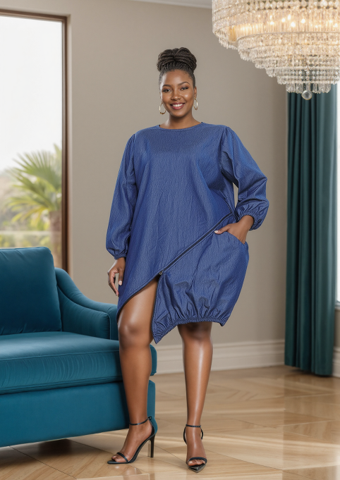 Zip Dress with Headwrap | Sizes 4–24 | Aspen Hill Fashions”