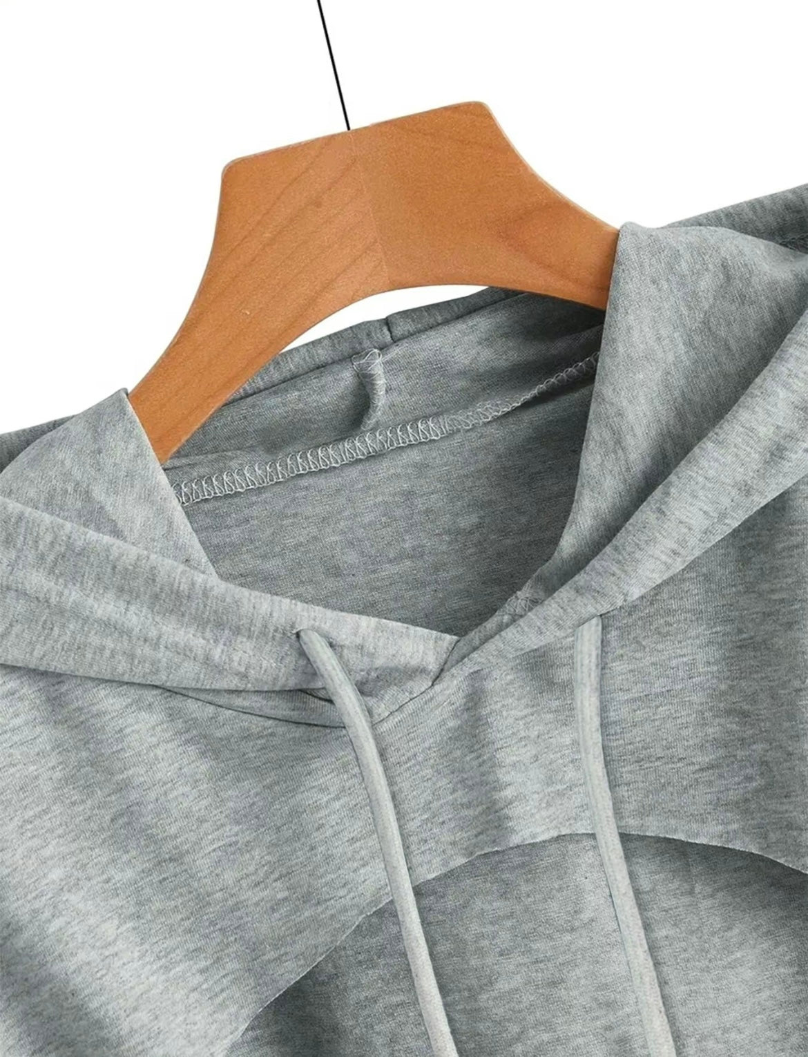 Grey drawstring hi/ low hoody
