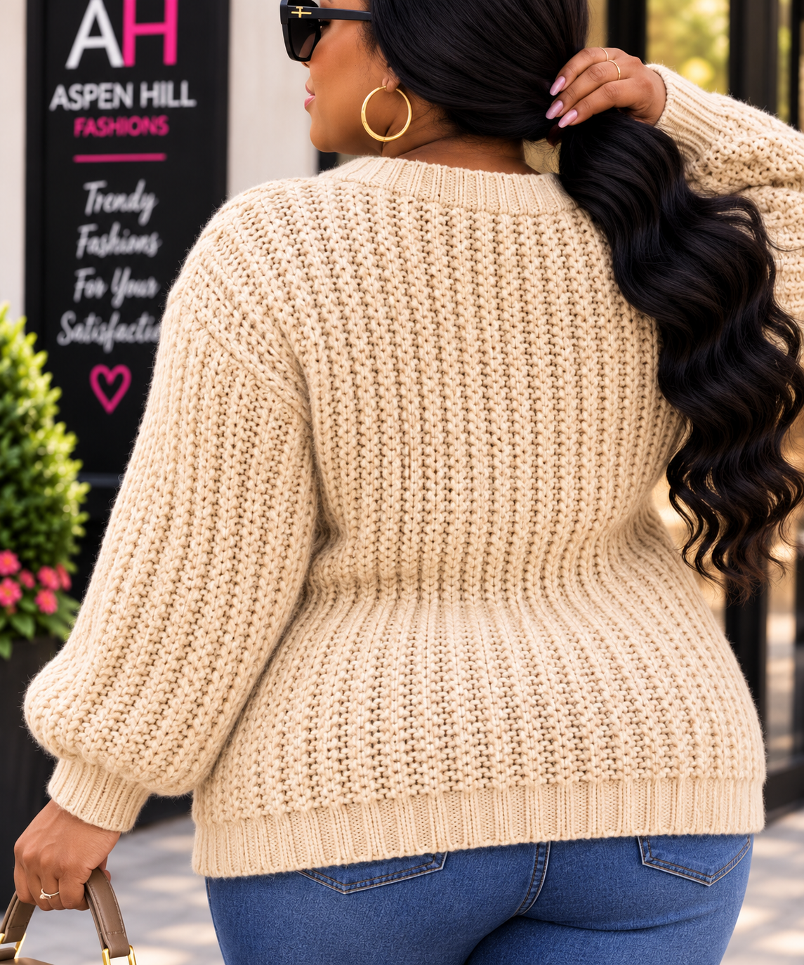 Cable Knit Cardigan for Women