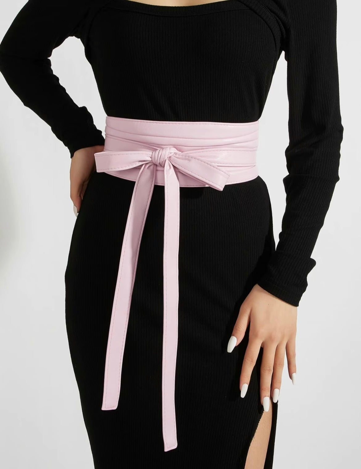 Pink Wide design shape belt