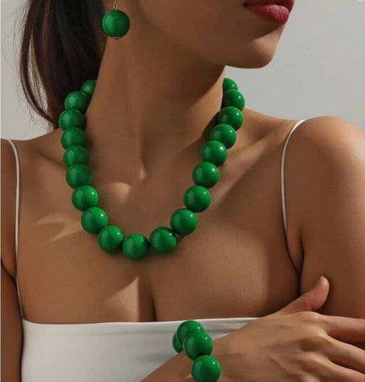 The Katalina Green necklace set