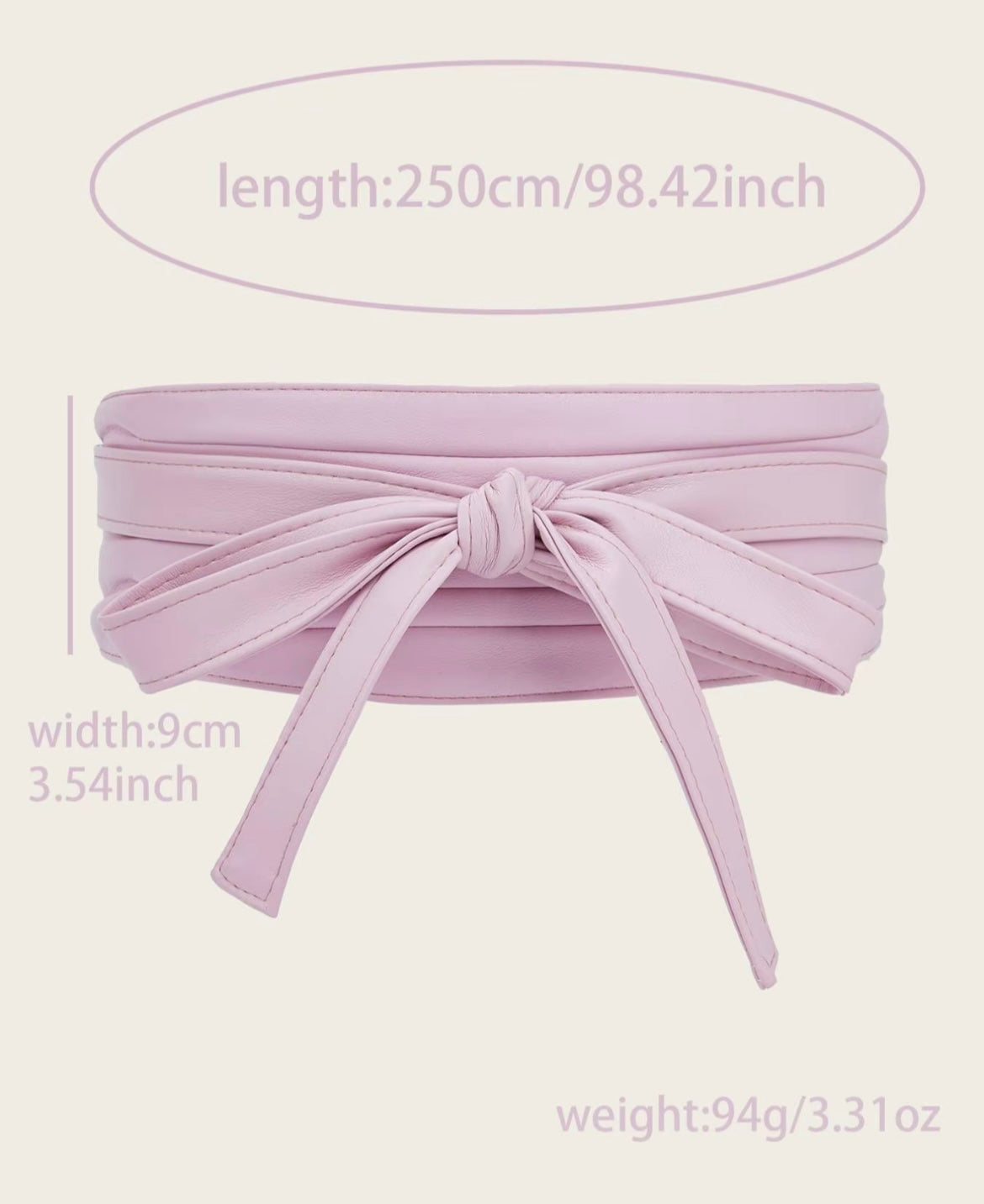 Pink Wide design shape belt