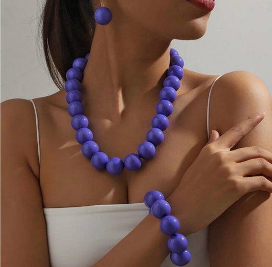 The Katalina Purple necklace set