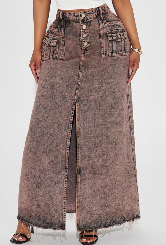 The Denim Drama Skirt