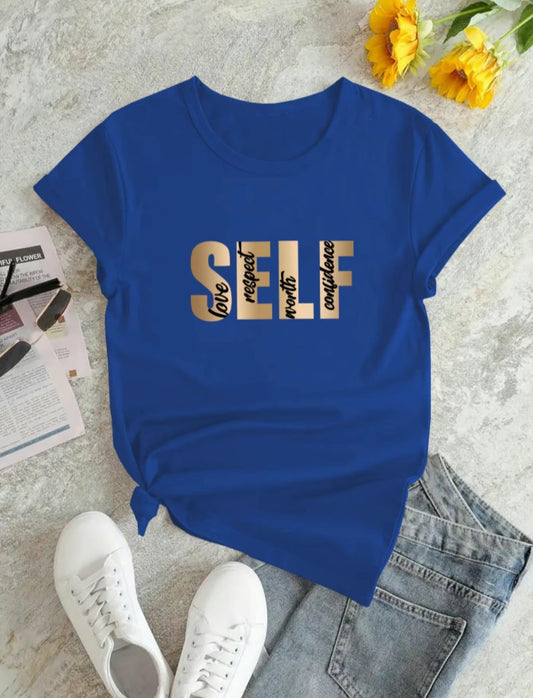 Blue self love t shirt