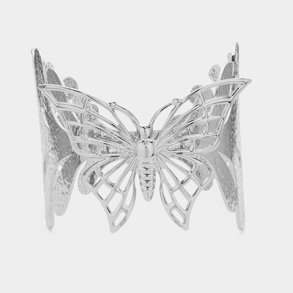 Silver butterfly bracelet