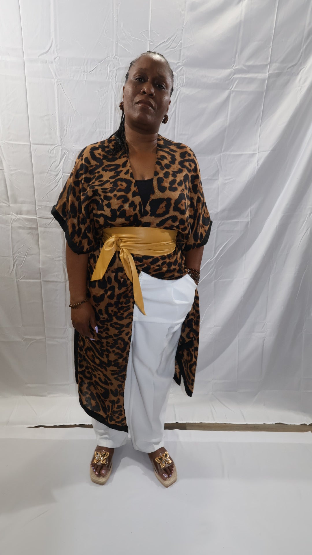 🖤 Fierce & Flowy Leopard Kimono Poncho