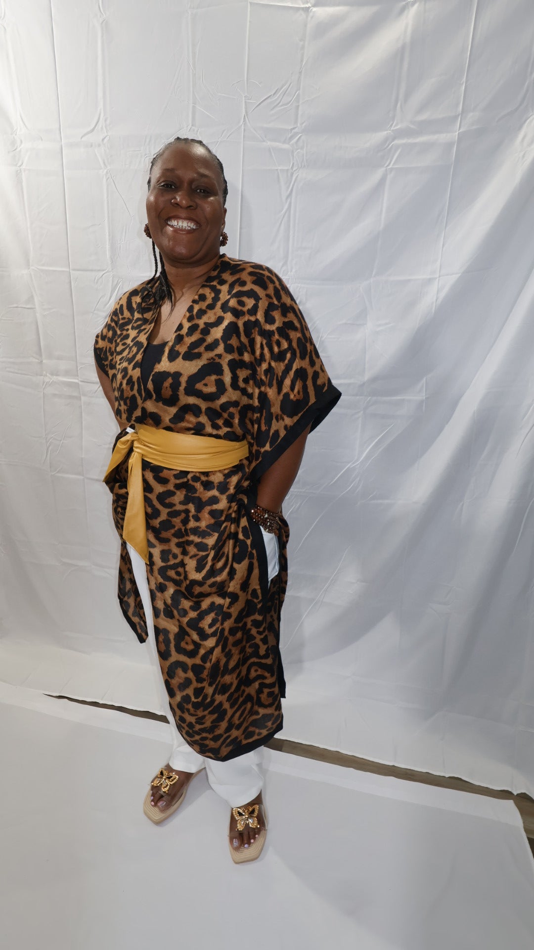 🖤 Fierce & Flowy Leopard Kimono Poncho