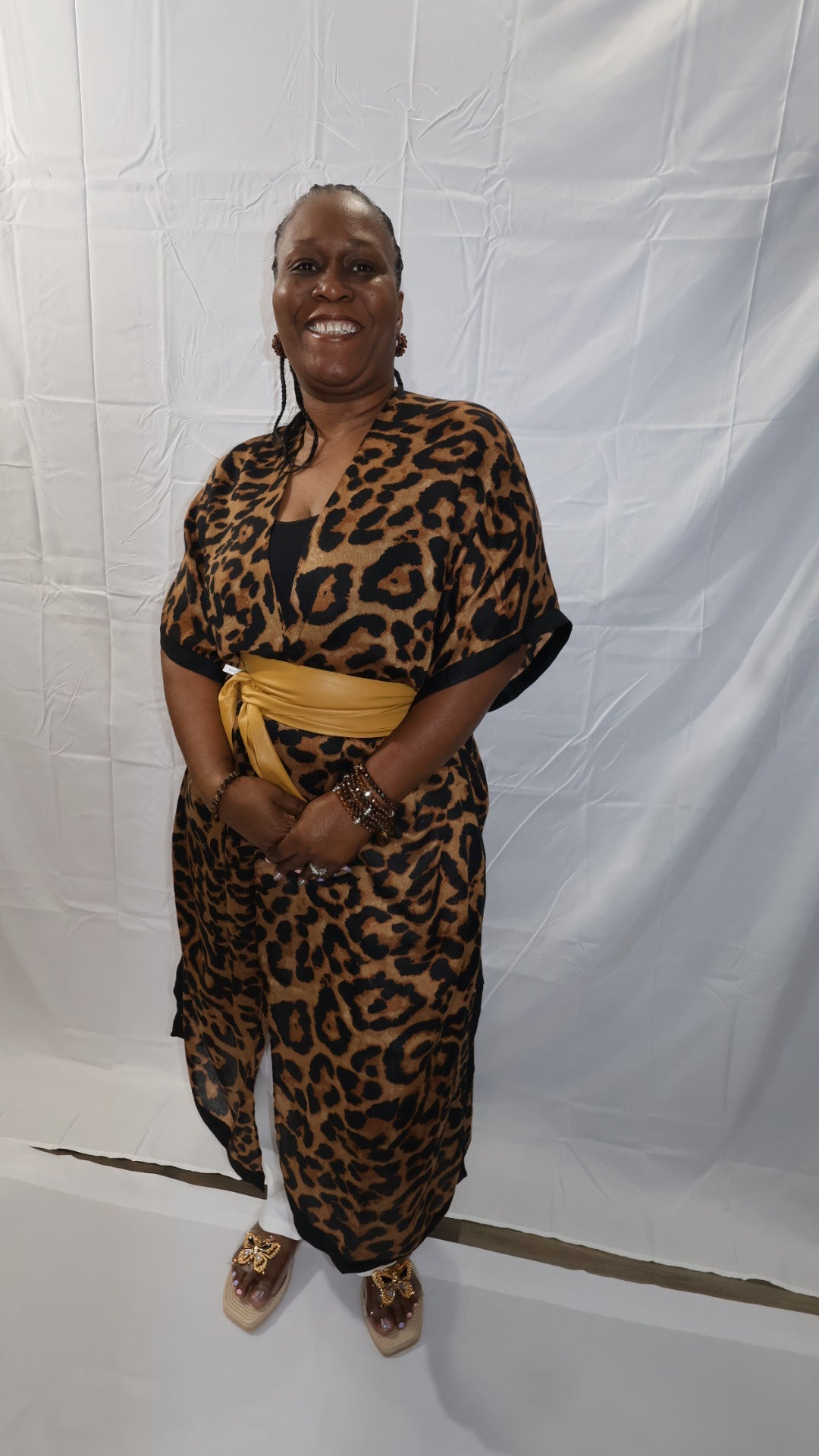 🖤 Fierce & Flowy Leopard Kimono Poncho