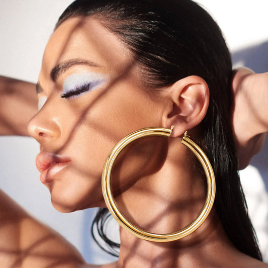 Bold Statement 4” Chunky Hoop Earrings