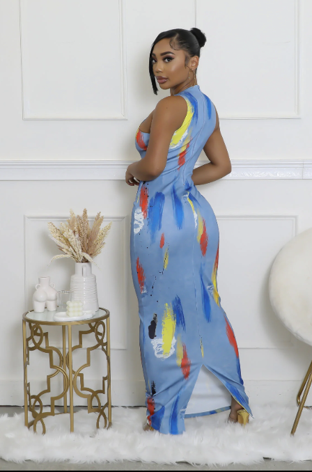 “Faithfully Fly Multicolor Stretch Dress ”