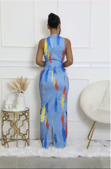 “Faithfully Fly Multicolor Stretch Dress ”
