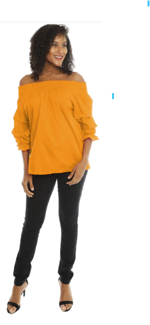 Flirty & Free Off-Shoulder Ruffle Blouse – One Size (S–2XL), 100% Cotton