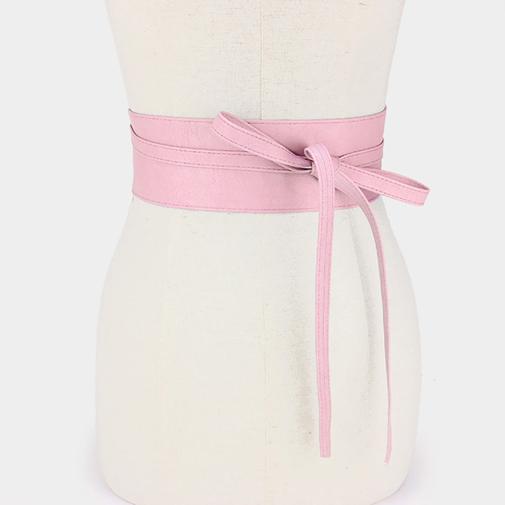 Curve Magic Faux Leather Wrap Belt