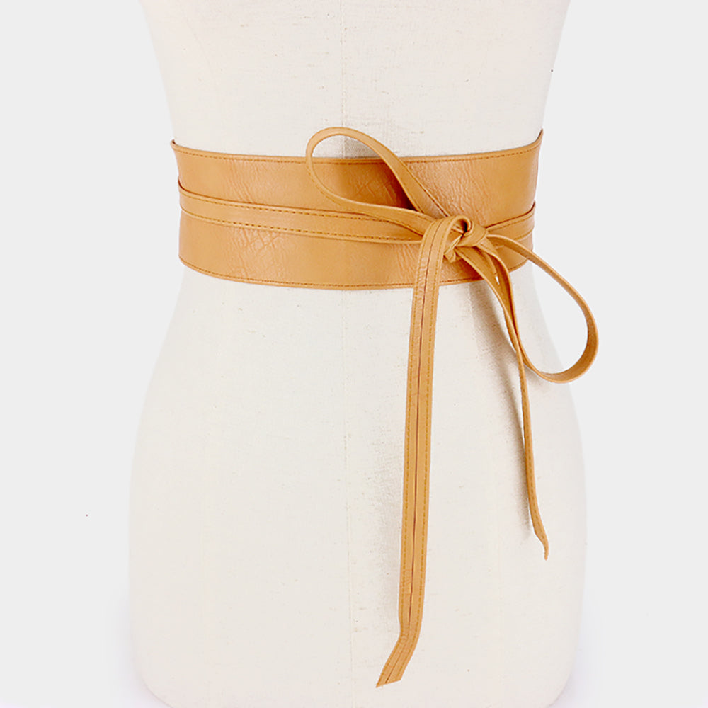 Curve Magic Faux Leather Wrap Belt