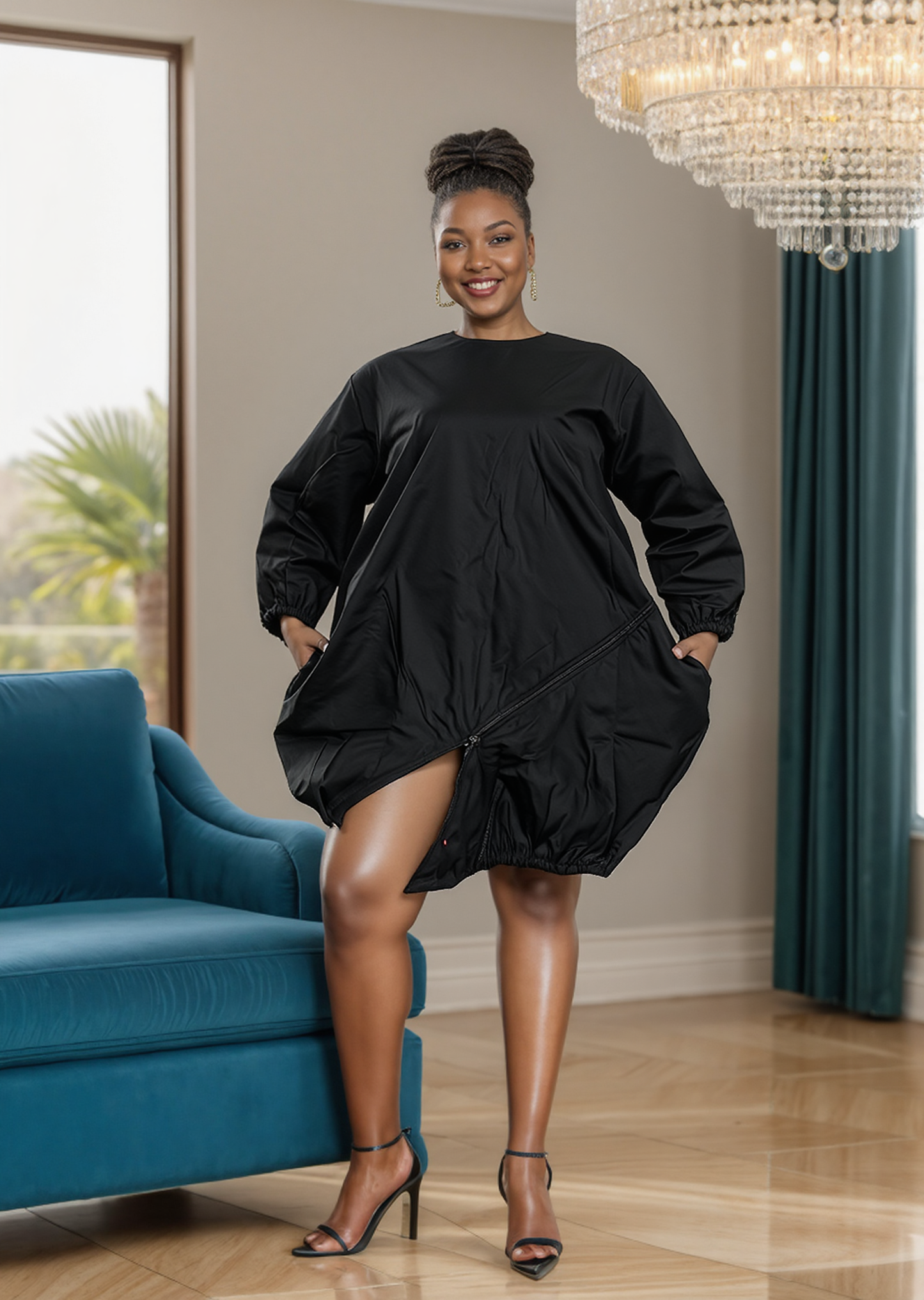 Zip Dress with Headwrap | Sizes 4–24 | Aspen Hill Fashions”